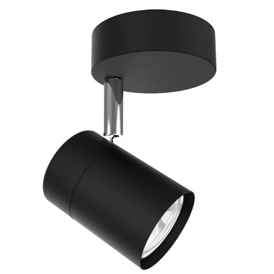 Matt Black Poished Chrome Spotlight GU10 80mm #S167/1