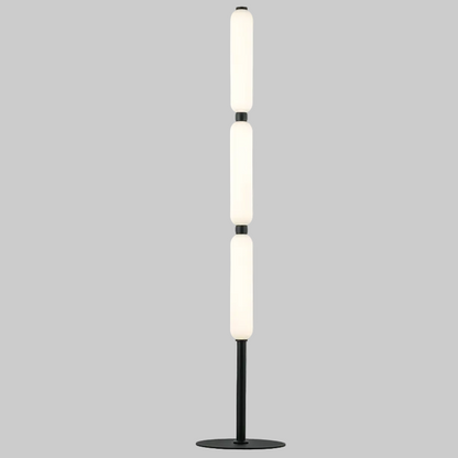 Alumin,Opal Glass Standing Lamp w Switch Black #SL402 BLACK