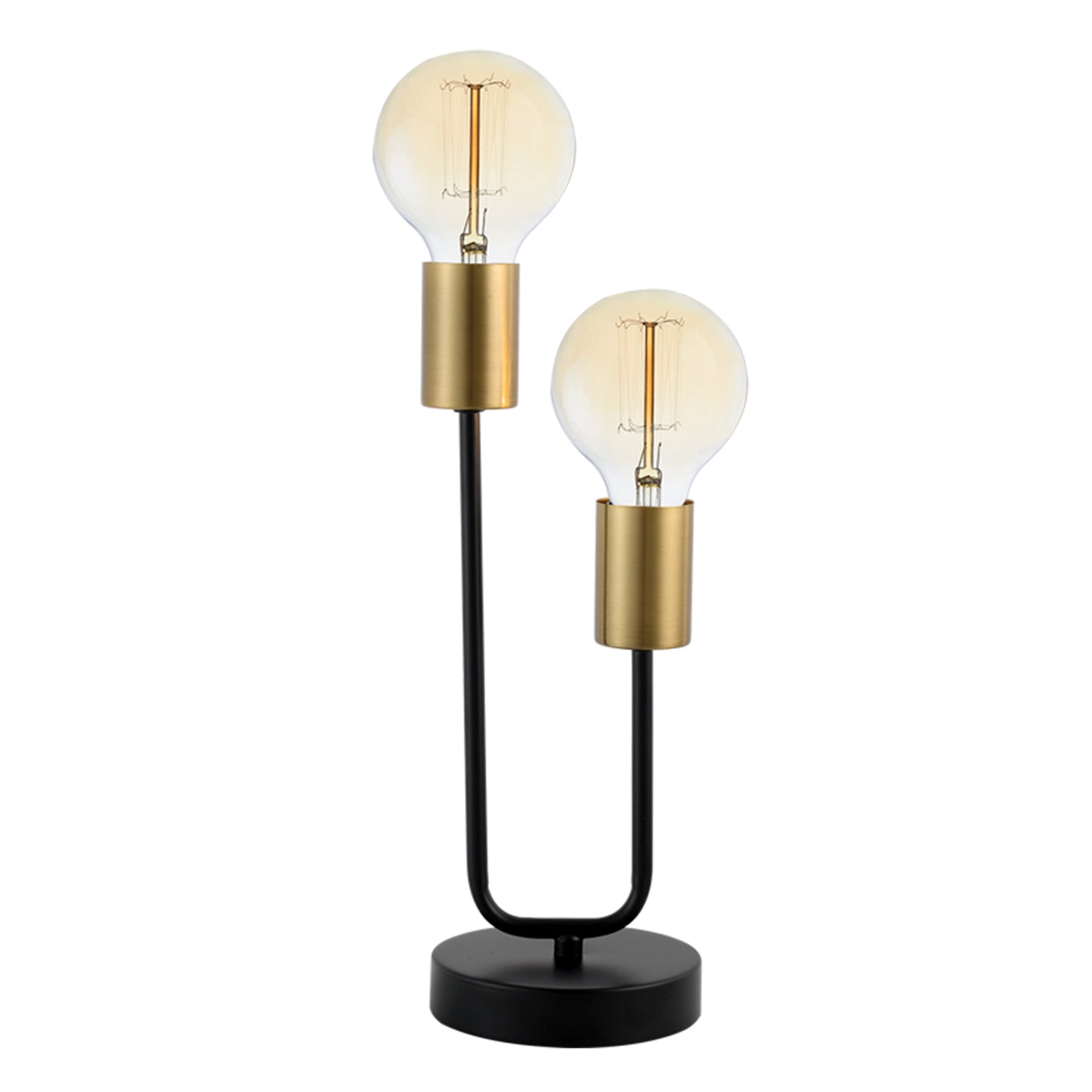 Metal 2 Lt Table Lamp Brass E27 #TL653 BK BRASS