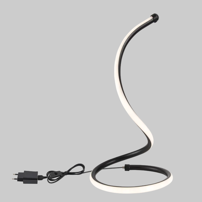 LED USB Table Lamp with Adapter Black #TL672 BLACK
