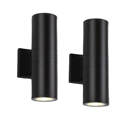 Cylindrical Up/Down Wall Light Black 150x75x65mm #TS127A-2
