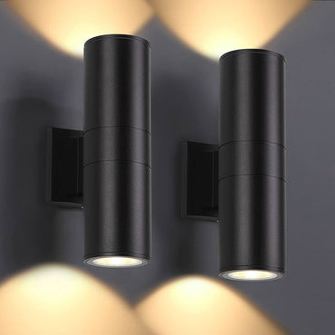 Cylindrical Up/Down Wall Light Black 150x75x65mm #TS127A-2
