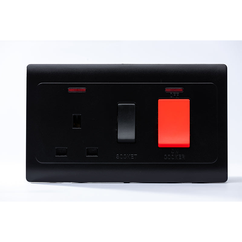 Kitchen Switch Socket (Black) - S7.0-044B