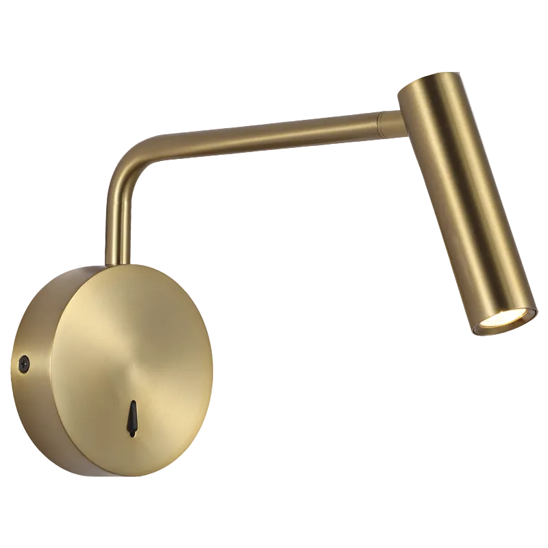 Iron Wall Lt w Bracket, Adjustable Arm Gold CW #WB379 GOLD
