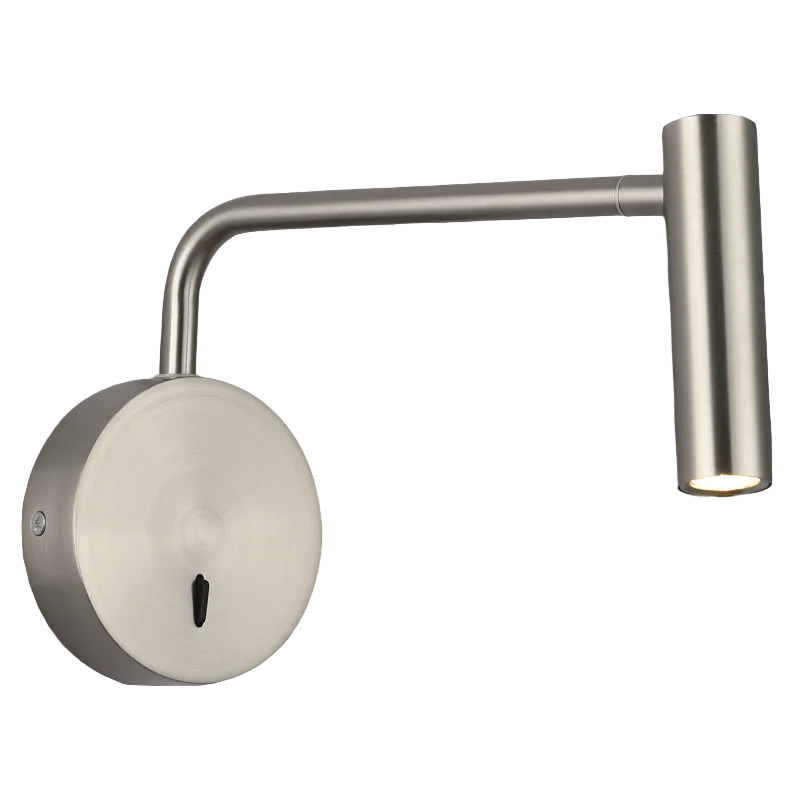 Iron Wall Lt w Bracket, Adjustable Arm Satin CW #WB380 SATIN