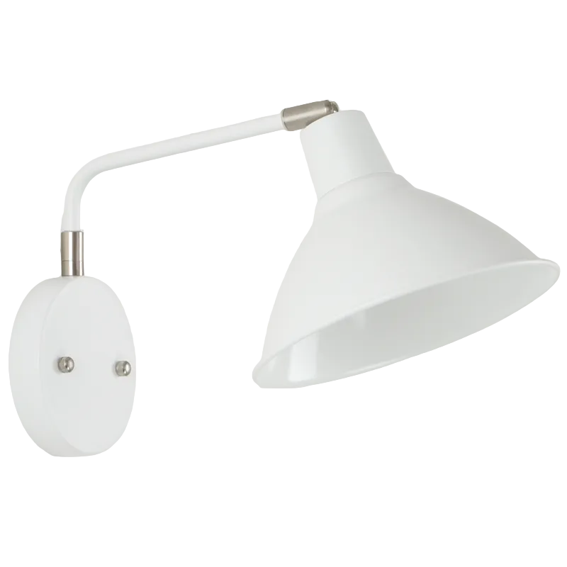Metal Wall Lt w Bracket White E27 #WB384 WHITE