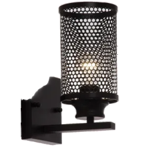 Metal Wall Light with Bracket Black E27 #WB487/1