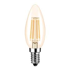 4W C35 Amber Glass Filament Candle Bulb E14 WW #WL008
