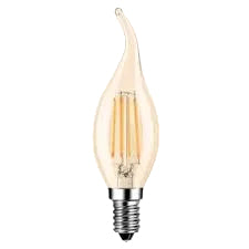 4W C35T Amber Filament Candle Bulb E14 WW #WL009