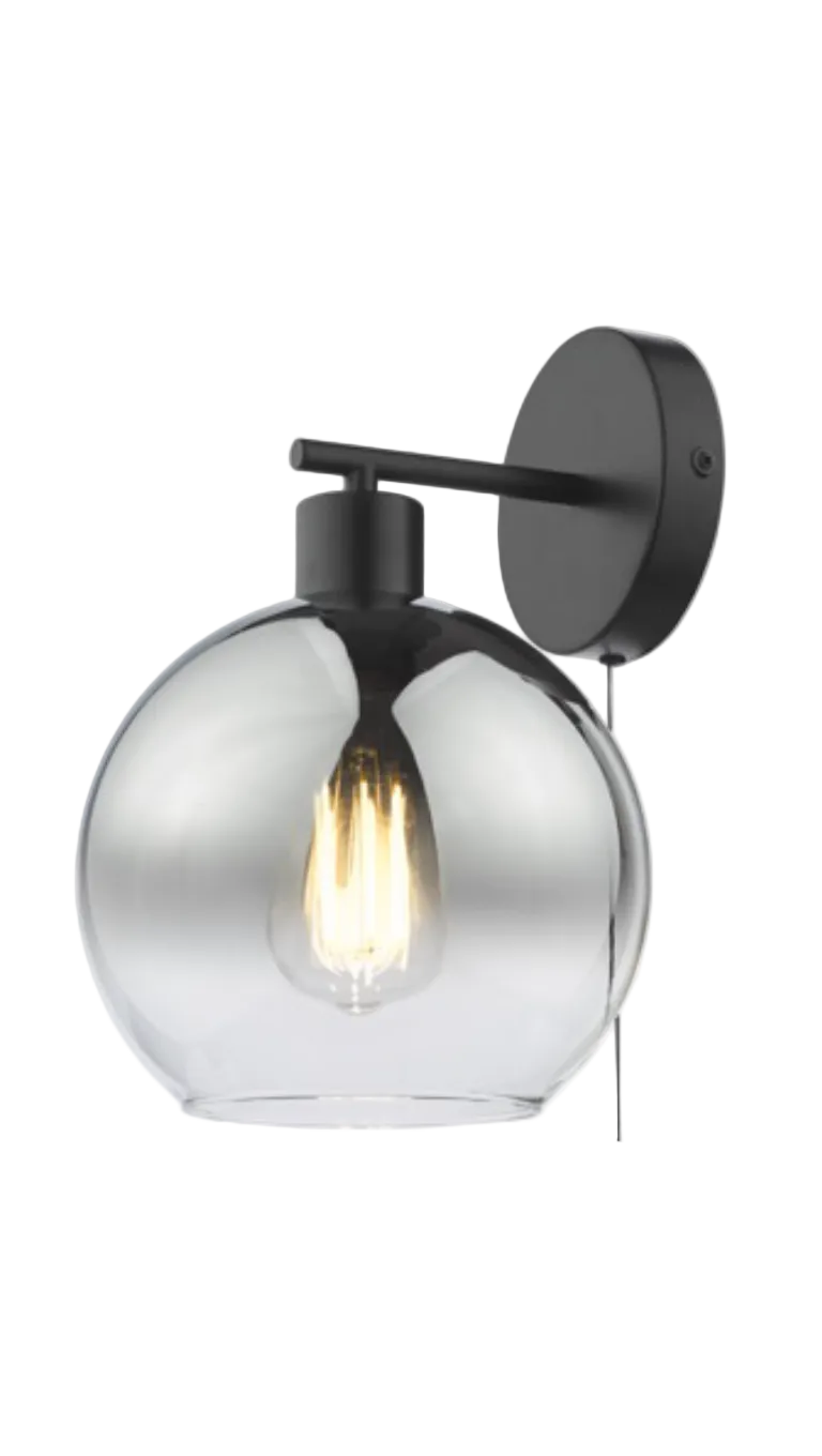 Alberese Modern Wall Light Sconce in Black #ZV20023-1A Black