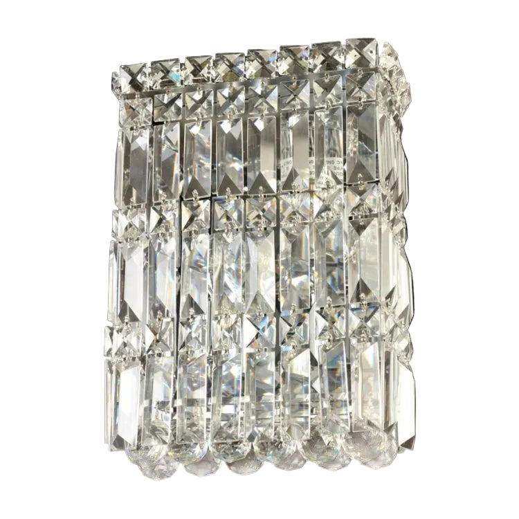 40W Large Square Crystal Wall Lt Chrome E14 IP20 #S-KLW-2316/B
