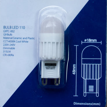 3.5W G9 LED Bulb Dimmable - #BULB LED 110