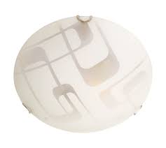 Patterned Frosted Ceil. Fitting White E27 300mm #CF414 LG WH