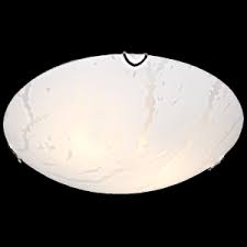 Patterned Glass 2 Lt Ceiling Fitting Wh E27 300mm CF495 LARGE