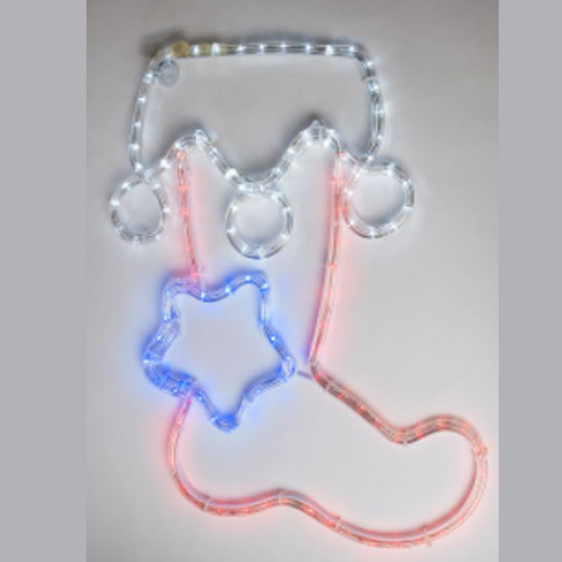 Christmas Stocking Rope & Steel Frame Light - #MF4149-2DH