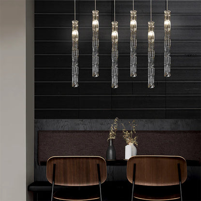 Dark Ice Pendant Light Clear Glass G9, 4000mm #DK011