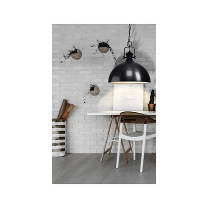 COMBWICH Steel Pendant Black, Creme E27 #43052