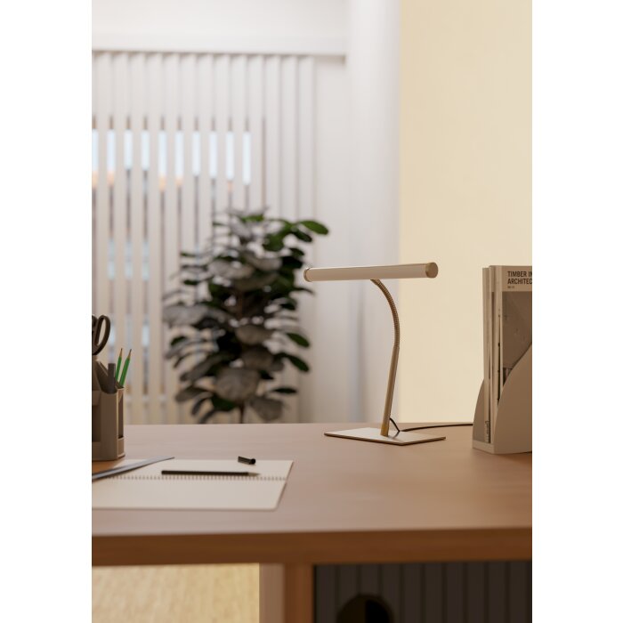 RICCIONE Stl, Alu LED Table Lamp Nickel Matt IP20 #901982