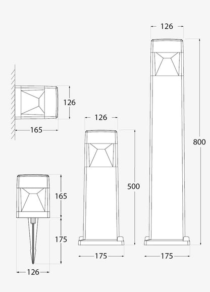 ELISA 800 Bollard Garden Light - #DS2.564G