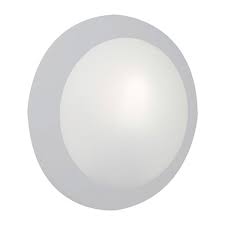 UMBERTA Rnd Bulkhead Wall Lt White E27 350mm  #1B3.000G