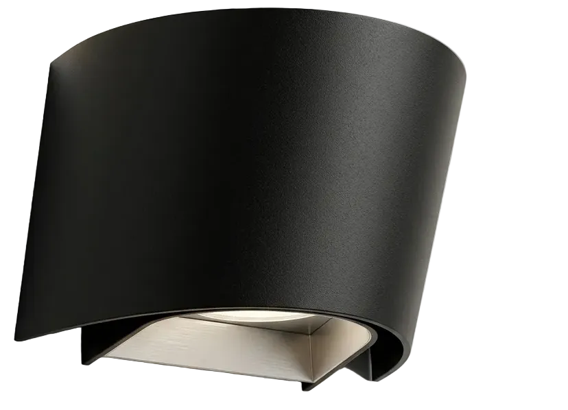 6W Rnd LED Wall Lt Blk WW 136.5x117x95mm IP65 #LBD3110B-6