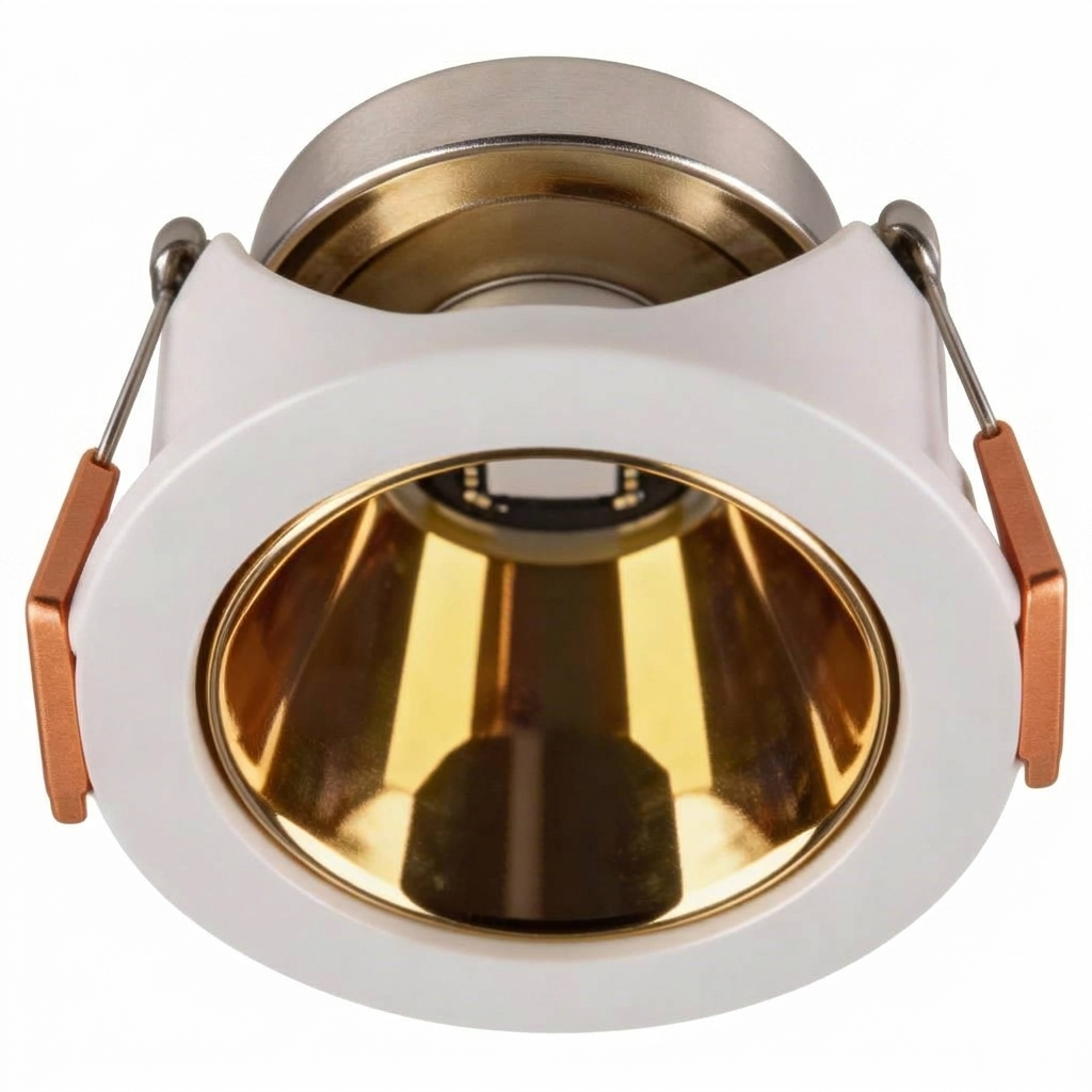 GU10 DL Fitting Round White, Bronze 85mm IP20 #TS24-OF