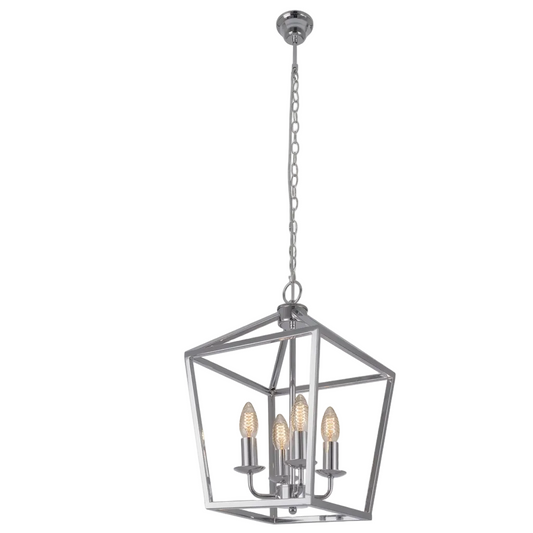 Polished Chrome Pendant 4xE14 450mm #PEN450 CHROME