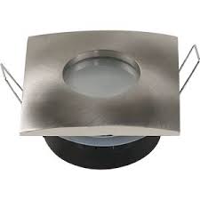 Die Cast Alu Square GU10 DL Satin Nickel 82mm IP44 #TS75S