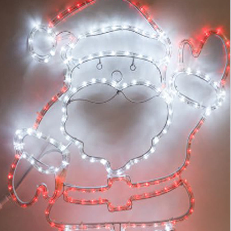 Father Christmas Rope & Steel Frame Light - #MF068-2DH