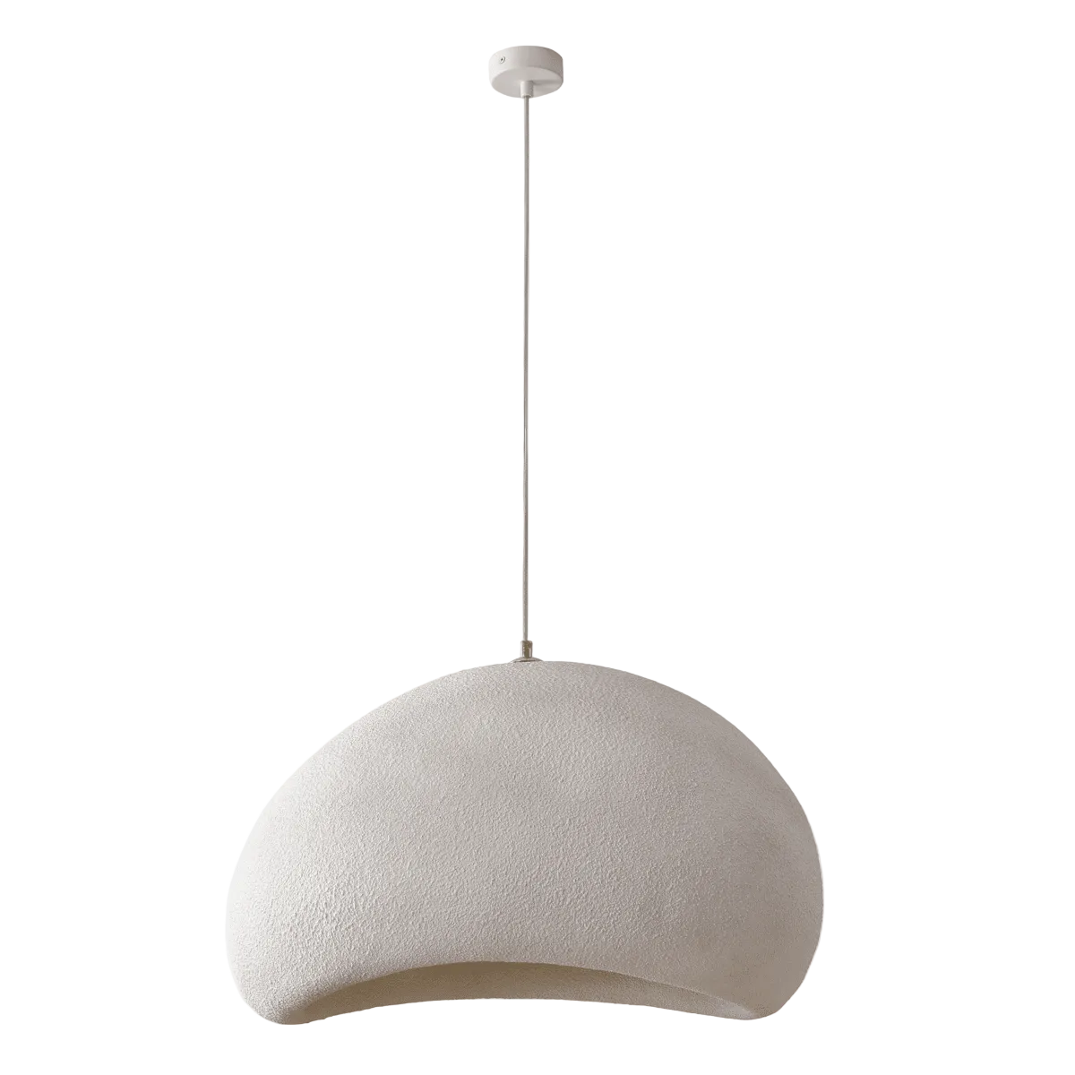 DARK-Pebble Pendt. Lrge Ivory White E27 600mm #DK009 (AVAILABLE ON ORDER)