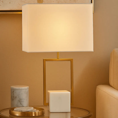 40W Verdi Table Lamp White,Marble & Gold E27 #T-KLT-151