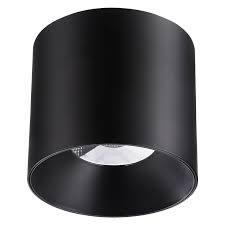 Alu Cylindrical Surface Downlight, Black, 76×125mm #TS43Black