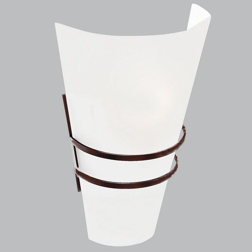 Metal Wall Lt w Brown Bracket Frosted Glass E27 #WB1131 CHROME